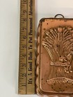 Vintage Copper Jello Mold Cake Pan Wheat Rectangle Korea Hanging