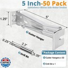 5 Inch Roofing Gutter Hangers  Quick Screw Hidden Gutter Support Brackets For