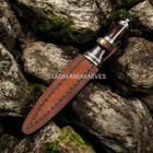 Premium Hand Forged Damascus Steel Hunting Scottish Dirk Dagger Knife Vintage