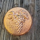 Round Copper Mold Tin Lined Grapes Grapevine Jello Aspic Farmhouse Kitchen Decor