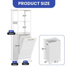 53  White Bathroom Cabinet Laundry Hamper With Tilt-out Basket Storage Organizer