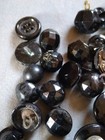 100 Antique Victorian To Vintage Black Glass Buttons As Is 