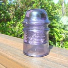 Nice Purple Cd 121 No Embossing Toll Style Glass Insulator  v 