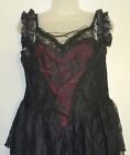 Dark In Love  Gothic  Vampire Black Lace Dress  Xxl  Lined  Fall Off Shoulder