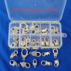 20pcs Antiqued Silver Metal Big Lobster Clasps In Storage Box