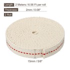 Cotton Oil Lamp Wick 5 8 Inch Flat Wide 2 Meter 6 5ft Long Red Stitch 2 Roll