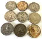 9 Washington Quarters 90  Silver Various Dates These Are The Quarters
