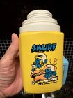 Vintage 1982 Smurfs Blue Plastic Lunch Box Kit With Thermos Vguc Nice Retro Gift