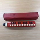 Vintage Red Hohner Alto Melodica Organ Piano Harmonica Case Germany Damaged 