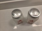 Vintage Hazel Atlas Red White Dutch Boy Girl Skater Salt   Pepper Shakers