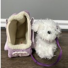 Our Generation Plush Westie Dog White Stuffed Animal Lilac Carrier Purse Toy