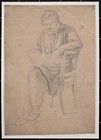 Reading Portrait Of Man Classicism Unknown Pencil Drawing Early 19th Century