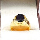 Black Onyx Oval Cut With 925 Silver Gold Plated Ring For Men s  a822