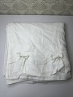 Pottery Barn Kids European Linen Bow Crib Skirt White Nwot ob
