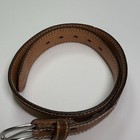 Tony Lama Boys youth Leather Western Belt Sz 30 Brown Stainless Buckle