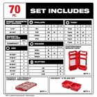 Milwaukee Shockwave Impact Duty Driver Bit Packout Kit  70 Piece