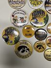 24 Vintage Iowa Hawkeyes Hawkeye Football  Basketball Pins Buttons Rose Peach 5b