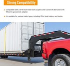 Adjustable Cushioned 5th Wheel Gooseneck Adapter 20000 Lbs Height 12 -16 