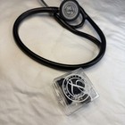 3m Littmann Cardiology Ii Se Stethoscope Black Silver Pre-owned Great Condition