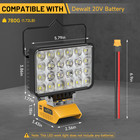 72w Led Work Light 7200lm For Dewalt 20v Battery W  Pd 30w Type-c Fast Charger