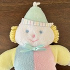 Kids Gifts Vintage Clown Plush Doll Pastel Blue Pink Yellow Soft Baby Toy 90s