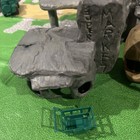 Vintage Louis Marx 1960s Flintstones House Buildings Bedrock Set Of 7   Signs