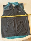 Vintage Adidas Black And Green  Polyester Vest  Size Small