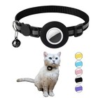 Breakaway Airtag Cat Collar With Reflective Strip  Compatible 19-32cm  Black 