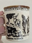 Vintage Yellowstone National Park Souvenir Mug 3d Relief Ceramic Drip Glaze Rim