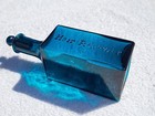 Tumbled - 1890 s  Hall s Hair Renewer Antique Bottle With Original Stopper   