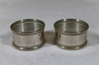 Set Of 2 Vintage Sterling Silver Napkin Rings 32 98 Grams