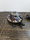Vintage Tiffany-style Stained Glass Turtle Accent Lamp   Night Light Multicolor