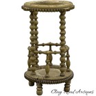Antique Folk Art Original Paint Spool Table Umbrella  Cane Stand 1890 American