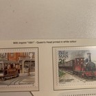 Isle Of Man Train Stamps With Imprint 1991 Rare