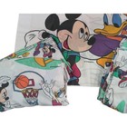 Vintage 90 s 3 Piece Pacific Walt Disney Mickey Minnie Sports Twin Sheet Set  