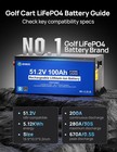 Dc House 48v 100ah Golf Cart Lithium Lifepo4 Battery With 18a  Charger Club Car