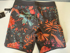 New W Tags   60 Rvca Swim Trunks-boardshorts  18  Mens  Black floral