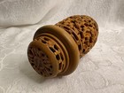 Rare Antique Chinese Gourd Cricket Cage Late 18th Century Carved Scenes