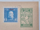 Bosnia 1918 8h Postal Card With Sc  127 2h Stamp  Pre-cancelled