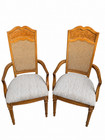 Vintage Cane Back Dining Chairs Set Of 6 Newly Reupholstered French Provincial