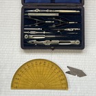 Vtg Brown   Sharpe Drafting Tool Set Combination Caliper 12 Piece Machinist Usa