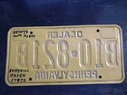 1975 Error Vintage Pa Pennsylvania Dealer License Plate B10-821b  See Pics