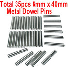 35pcs 6mm X 40mm Dowel Pins Metal Dowel Pins M6 6mm Shelf Pegs support Shelves 6