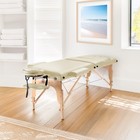 Portable Cream Massage Table With Bolster And Tilt Backrest