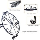 Black Metal Plant Stand  Heavy Duty Rustproof Round Holder For Indoor Outdoor