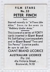 Australian  giant Brand  Licorice 1956  Film Stars Peter Finch