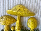 Mushroom Vtg 70   s Dart Industries Wall Hanging Plaque Plastic Decor Whimsicore