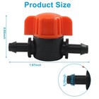 20 Pcs 1 4 Inch Drip Irrigation System Shut Off Valves Parts Fittings