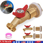 Brass Water Tank Rain Barrel Spigot Quarter Turn Ball Valve W  Bulkhead Fitting