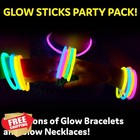 Partysticks Glow Sticks 100pk 8 Inch Party Favors Light Up